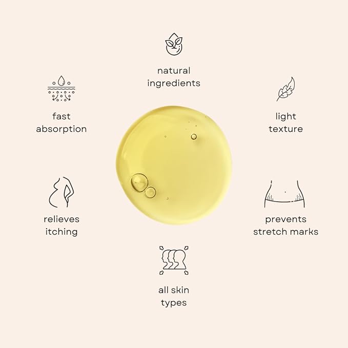 Organic Belly Oil for Pregnancy Stretch Mark Prevention and Treatment Award Winning Anti Stretch Mark Tummy Oil For Pregnancy and Postpartum - Hydrating Bump Serum-VivaGrace Women