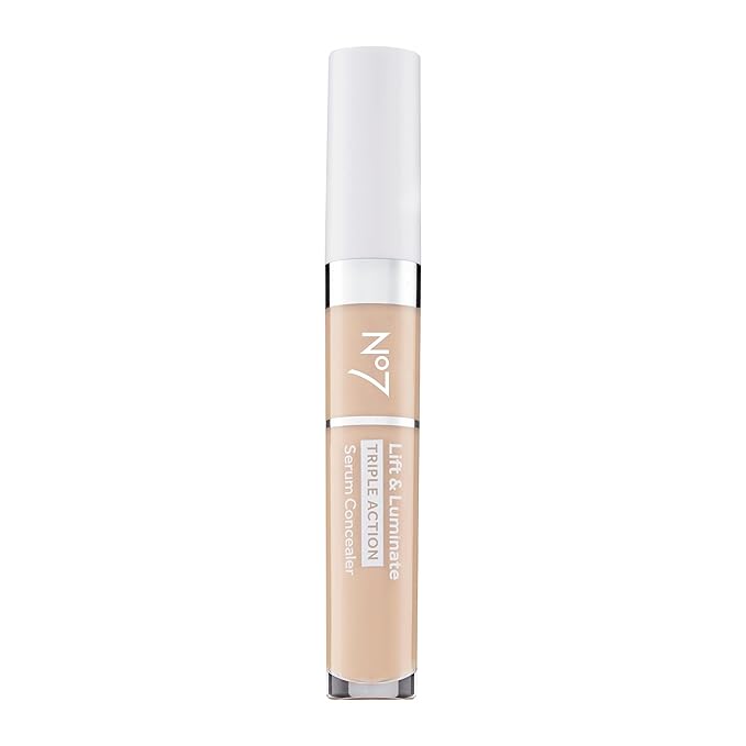 No7 Lift & Luminate Triple Action Serum Concealer - Fair - Anti Aging Liquid Concealer Makeup for Blemishes & Dark Circles - Medium to Full Coverage Concealer for Face (8ml)-VivaGrace Women
