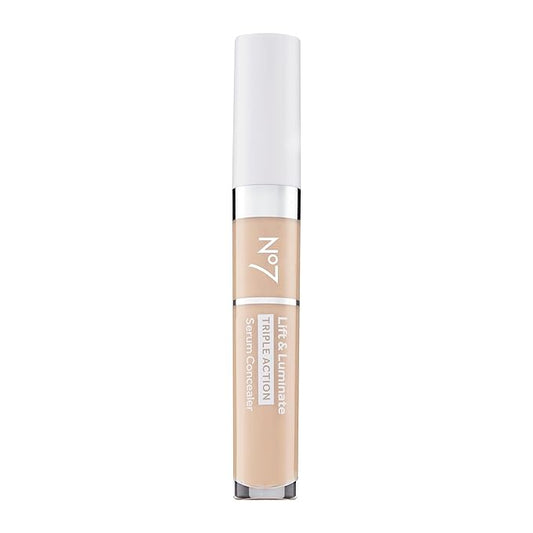 No7 Lift & Luminate Triple Action Serum Concealer - Fair - Anti Aging Liquid Concealer Makeup for Blemishes & Dark Circles - Medium to Full Coverage Concealer for Face (8ml)-VivaGrace Women