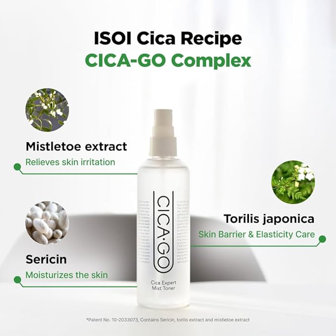 CICA Expert Mist Toner, Alcohol-Free Soothing Facial Mist for Sensitive Skin, Hydrating & Calming Korean Skin Care (5.07 fl.oz/150ml)-VivaGrace Women