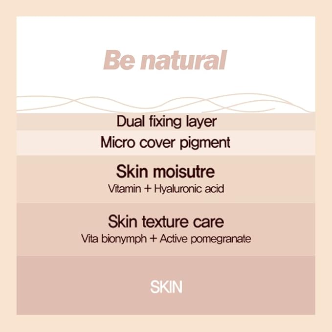 Espoir Pro Tailor Be Natural Cushion Ivory 0.5 oz with 0.5 oz Refill | Thin, Micro Layering Natural Dewy Coverage Foundation Cushion | Long-lasting Dense, Even Skin Texture | Korean Cushion Foundation-VivaGrace Women