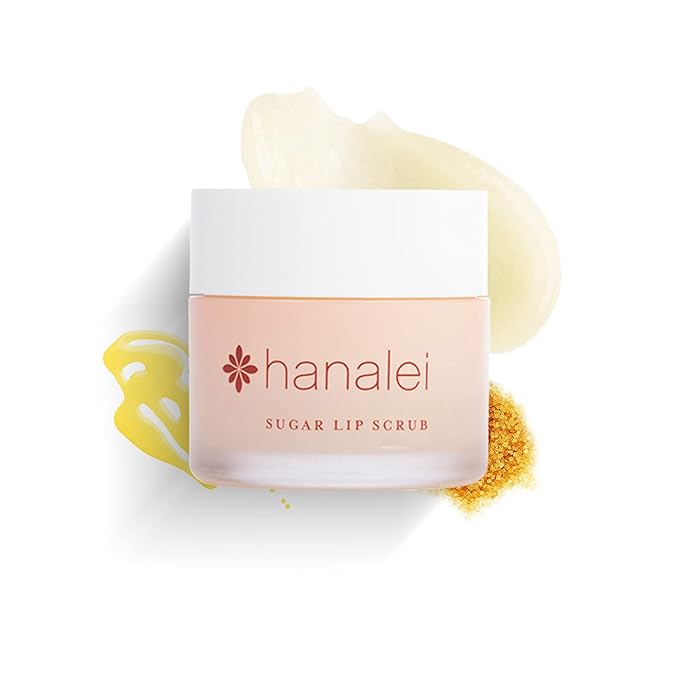 Hanalei Vegan and Cruelty-Free Sugar Lip Scrub Exfoliator | Hawaiian Cane Sugar, Kukui Oil, Shea Butter | Exfoliate, Smooth, Rejuvenate Lips | Made in USA | Lip Care (22 g)-VivaGrace Women