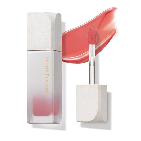 Heart Percent Dote On Mood Pure Glow Tint, Watery & Lightweight Moisturizing Lip Stain Long Lasting Liquid Lipstick 6.8g, #07. Fig Rose-VivaGrace Women