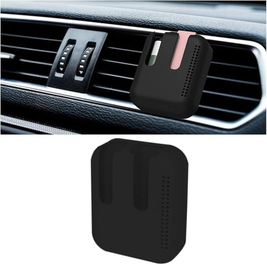 Lip Balm Chapstick Holder for Car Air Vent, Upright Washable Lip Balm Protector for Women Girls, Auto Interior Space Saving Accessories, Universal for Vehicle, Truck and More（Black）-VivaGrace Women