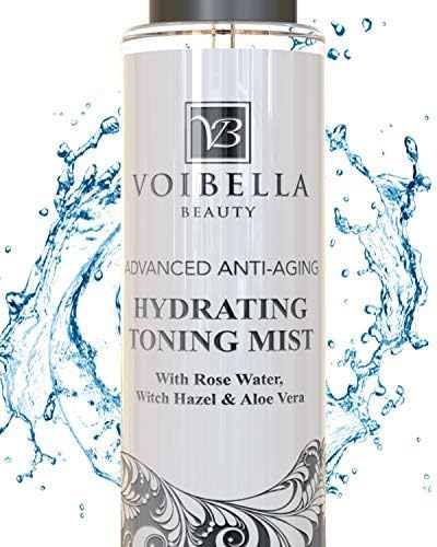 Organic Hydrating Toner for Face Anti-Aging - Rose Water, Witch Hazel & Aloe Vera Toning Facial Mist for Women. Natural Skin Moisturizing Rosewater Spray. Oil Free, Pure, Fresh & Pore Tight-VivaGrace Women