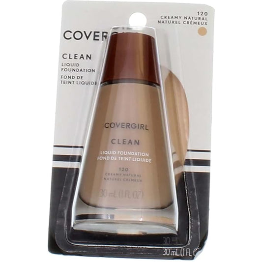 CoverGirl Clean Liquid Foundation, 120 Creamy Natural, 1 Ounce-VivaGrace Women