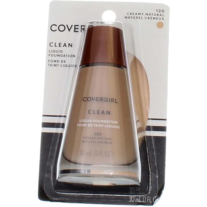 CoverGirl Clean Liquid Foundation, 120 Creamy Natural, 1 Ounce-VivaGrace Women
