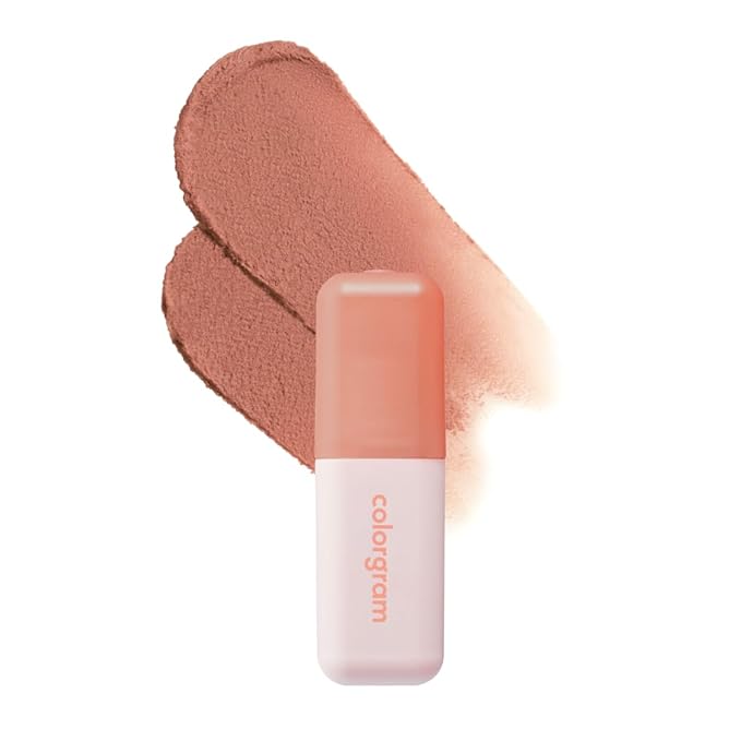 COLORGRAM NUDE BLUR TINT 01 SALMON BEIGE | Soft Velvet Matte Lip Stain & Cheek Tint | Lightweight Blurring Tint for a Smooth & Airbrushed Finish | 24H Hydration, Long-Lasting & Non-Sticky Formula-VivaGrace Women