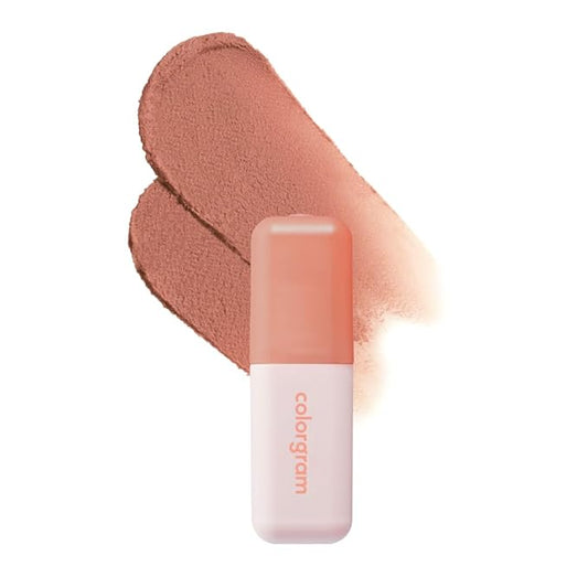 COLORGRAM NUDE BLUR TINT 01 SALMON BEIGE | Soft Velvet Matte Lip Stain & Cheek Tint | Lightweight Blurring Tint for a Smooth & Airbrushed Finish | 24H Hydration, Long-Lasting & Non-Sticky Formula-VivaGrace Women