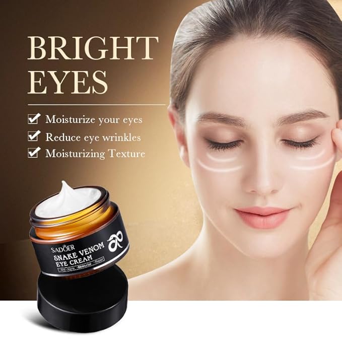 Retinol Snake Venom Peptide Eye Cream, Firming Eye Cream, Anti Ageing Eye Cream, Under Eye Cream For Puffiness and Bags Reduces Fine Lines-VivaGrace Women