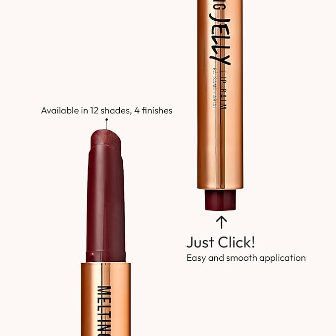 KISS NEW YORK Professional Melting Jelly Lip Balm, High Shine & Moisturizing Lip Stick, Long Lasting, Plumping Effect Look, Non-Sticky & Not Cakey, Easy Application & Natural Coverage (Mocha)-VivaGrace Women