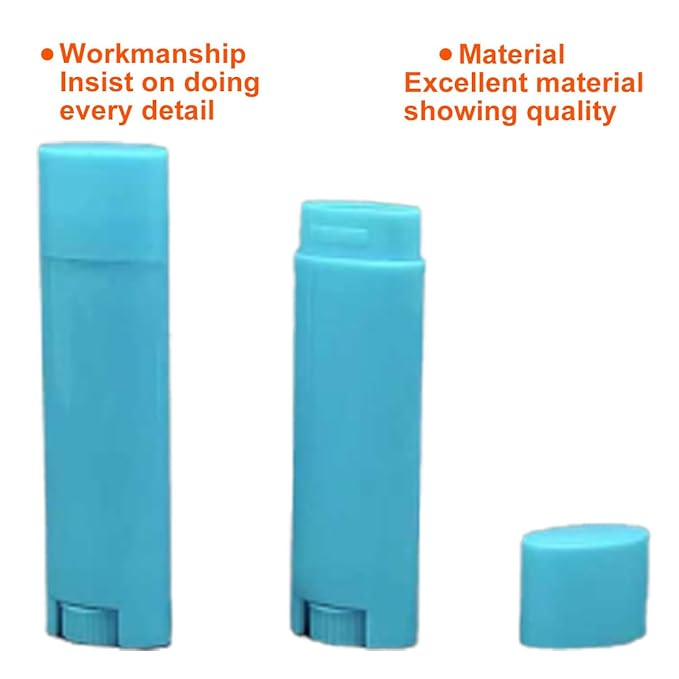 5ml 25Pcs Empty Oval Deodorant Lip balm Tubes Containers Twist-up Refillable Containers for Lipstick,Chapstick,Homemade Lip balm,DIY Deodorants(Sky Blue)-VivaGrace Women