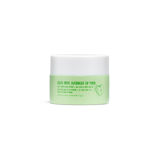 W7 Sweet Dreams Overnight Green Apple Lip Mask - Vitamin E, Aloe Vera and Grape Seed Oil - For Hydrated, Full Looking & Irresistible Lips - 0.40 Fl Oz-VivaGrace Women