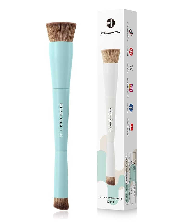EIGSHOW Foundation and Concealer Brush, Dual Ended Makeup Brush For Flawless Foundation Coverage, Under Eye Concealer, Vegan & Cruelty-free (D110B)-VivaGrace Women