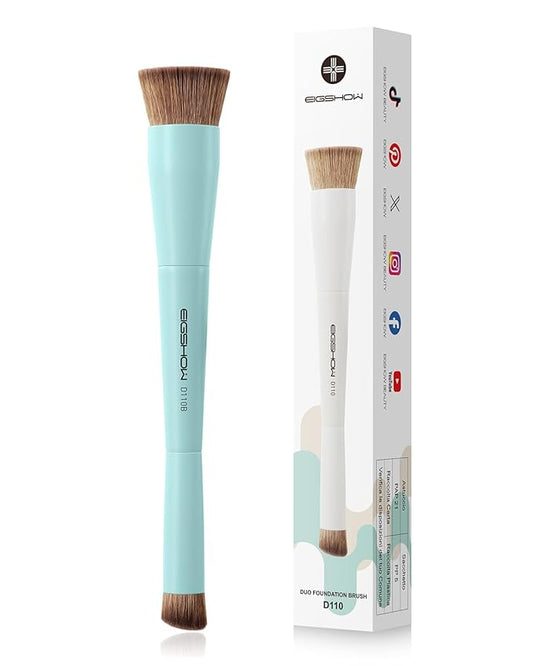 EIGSHOW Foundation and Concealer Brush, Dual Ended Makeup Brush For Flawless Foundation Coverage, Under Eye Concealer, Vegan & Cruelty-free (D110B)-VivaGrace Women