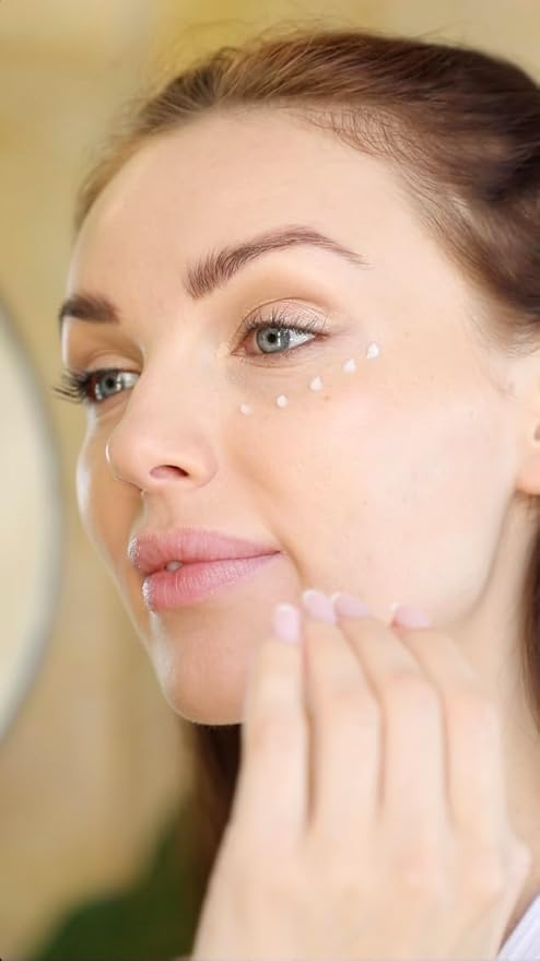 Dead Sea Eye Cream with Retinol, Collagen, Argan Oil & Caffeine, Targets Dark Circles, Puffiness & Fine Lines, Enriched with Dead Sea Minerals, Vegan Eye Cream for Women & Men, 1 oz-VivaGrace Women