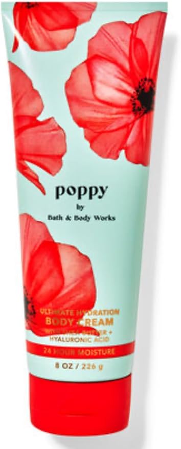 Bath & Body Works - 3 Piece Bundle - Spray - Body Cream - Shower Gel - Full Size and Gift Bag HELLO GORGEOUS (Poppy)-VivaGrace Women