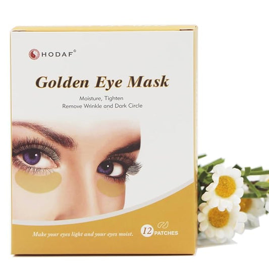 Golden Under Eye Mask (12 Pair) Amino Acid & Collagen Under Eye Mask for Face, Dark Circles and Puffiness, Wrinkles Beauty & Personal Care-VivaGrace Women