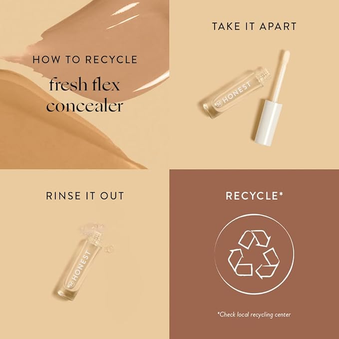 Honest Beauty Fresh Flex Concealer with Niacinamide + Vitamin E + Hyaluronic Acid | Vegan + Cruelty free | Ivory, 0.17 fl oz-VivaGrace Women