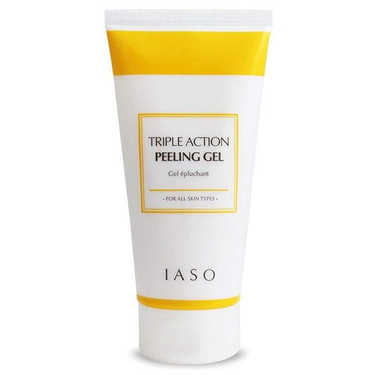 IASO Triple Action White Peeling Gel | Exfoliating Gel for Face, eep Pore Cleanse, Tone-Up Effect & Smoother Skin Texture, Korean Skin Care, 5.07 oz