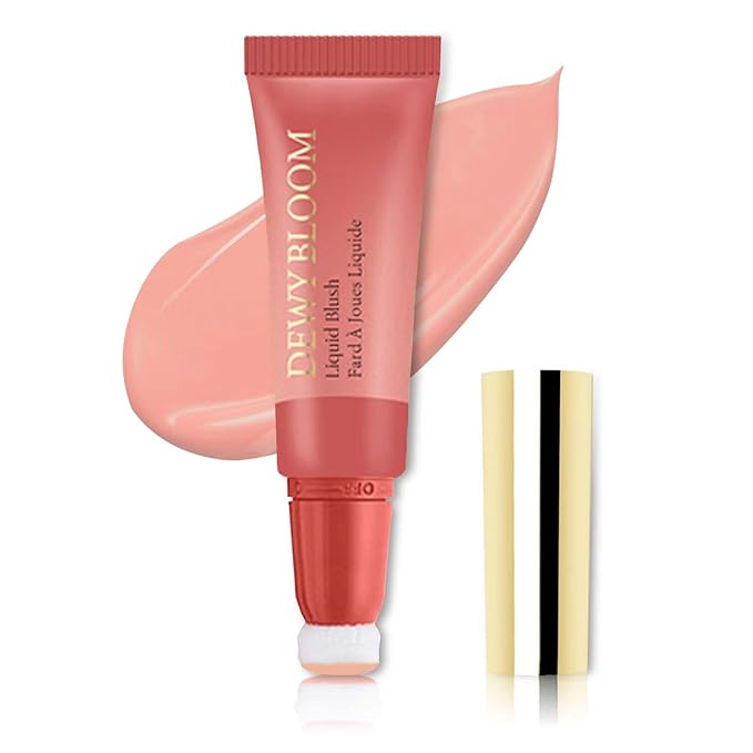 Cream Blush Wand, Milk Liquid Blush Contour Wand with Cushion Applicator, Smooth Natural Blush Makeup Stick for Cheek Lip Eye, Lightweight, Easily Blendable,101 Ravishing,Nude Pink-VivaGrace Women