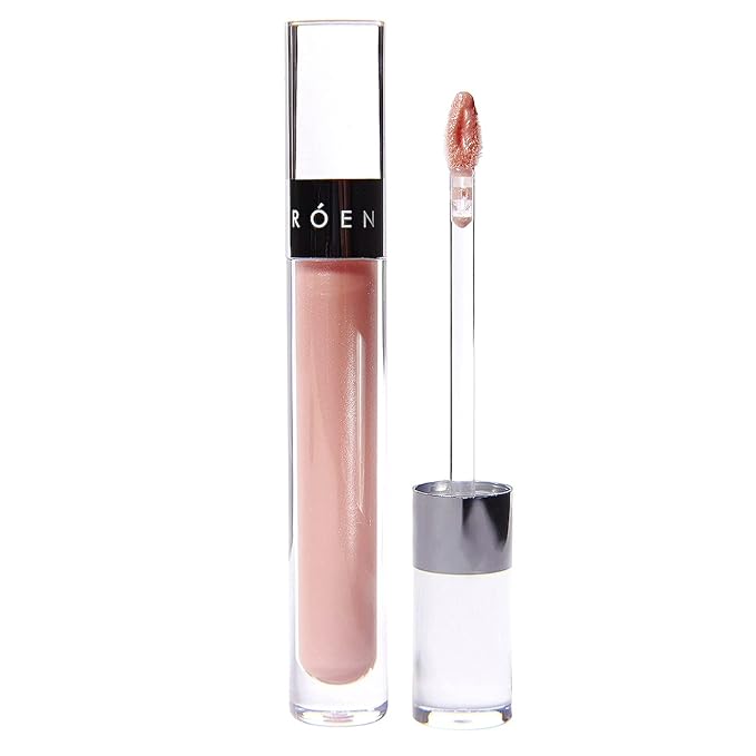 ROEN - Natural Kiss My Liquid Lip Balm Shimmer | Vegan, Cruelty-Free, Clean Makeup (RUMOR - Shimmery Light Pink)-VivaGrace Women