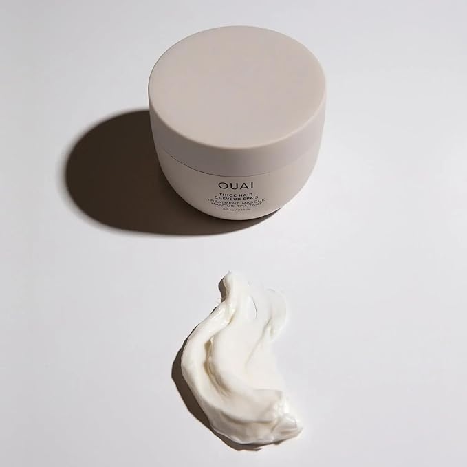 OUAI Thick Hair Mask - Deep Conditioning Hair Mask with Almond Oil, Olive Oil, & Hydrolyzed Keratin to Restore Damaged Strands - Phthalate & Paraben Free (8 fl oz)-VivaGrace Women
