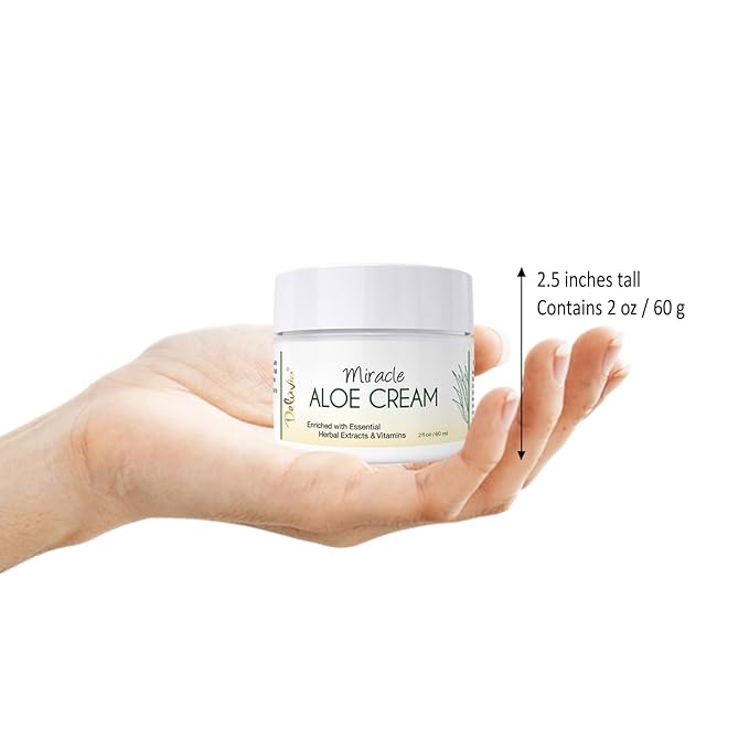 Deluvia Miracle Aloe Cream | Face & Body Moisturizer with Vitamin E & Organic Aloe Vera (2 Ounce (Pack of 1), Unscented)-VivaGrace Women