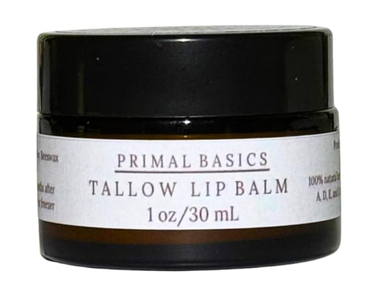 100% Grass Fed Grass Finished Beef Tallow and Beeswax Lip Balm, Face Moisturizer, Body Balm, for Oily, Dry, Sensitive Skin, USA Made-VivaGrace Women