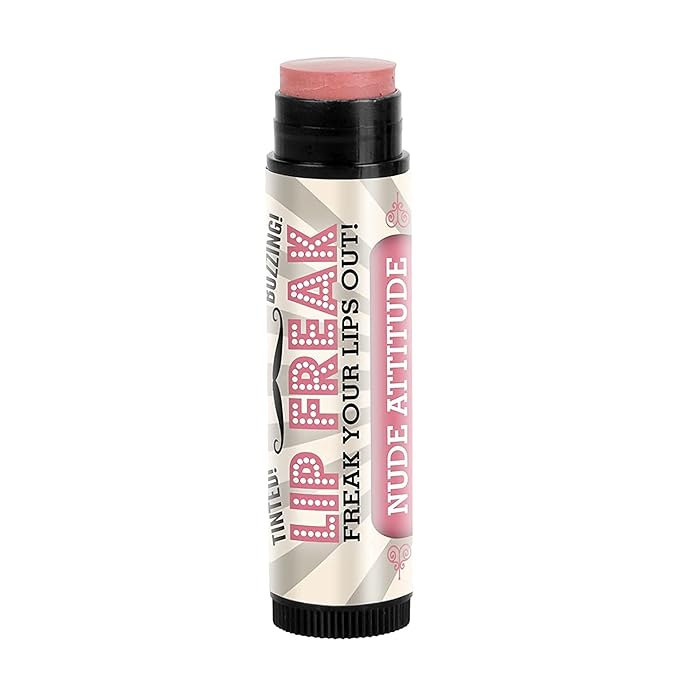 Doctor Lip Bang's BUZZING Lip Balm | Lip Freak | 100% All Natural | Cruelty Free | Nude Attitude | 2 Pack-VivaGrace Women