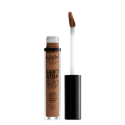 NYX PROFESSIONAL MAKEUP Can't Stop Won't Stop Contour Concealer, 24h Full Coverage Matte Finish - Cappuccino-VivaGrace Women