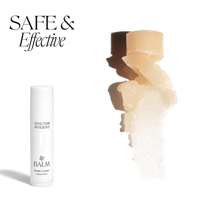 Doctor Rogers Lip Balm, Hydrating and Softening Lip Moisturizer For Very Dry Lips, Dermatologist-Created, Natural, & Hypoallergenic Moisturizing Lip Balms, 4.25g Tube-VivaGrace Women