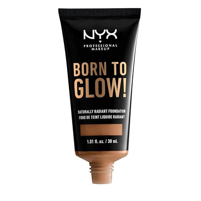 NYX PROFESSIONAL MAKEUP Born To Glow Naturally Radiant Foundation, Medium Coverage - Warm Beige-VivaGrace Women