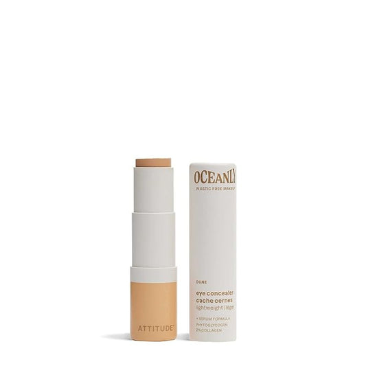 ATTITUDE Oceanly Light Coverage Under Eye Concealer Stick, Titanium Dioxide-Free, EWG Verified, Plastic-Free, Vegan & Cruelty-free Makeup, Dune, 0.2 Ounces-VivaGrace Women