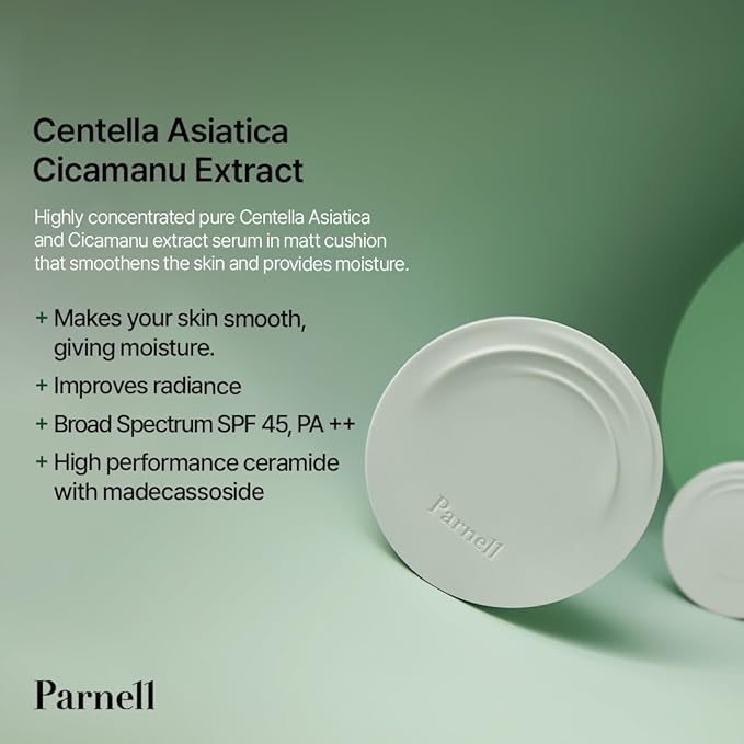 Parnell Cicamanu Serum In Matte Cushion (#19 Porcelain, 15g)-VivaGrace Women
