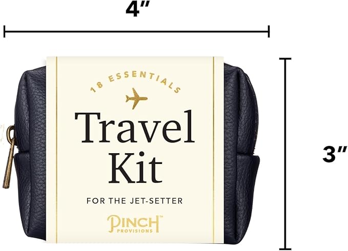 Pinch Provisions Travel Kit, includes 18 Must-Have Emergency Essential Items for Travelling, Ideal Road Trip or Airport Gift for Friends, Family & Peers, Portable Pouch-VivaGrace Women