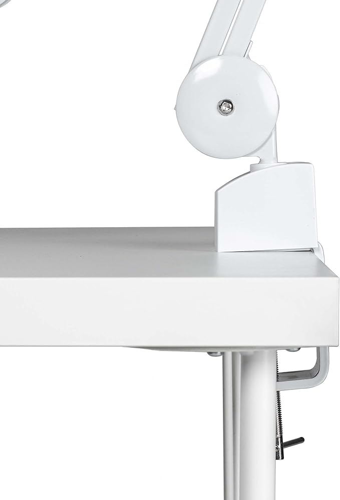 4BLANC® Alize Original Vacuum Nail Dust Collector for Pedicure with Built-in Dimmable LED Lamp, Certified HEPA 11 Medical Grade Replaceable Filter, and Universal Table Mount-VivaGrace Women