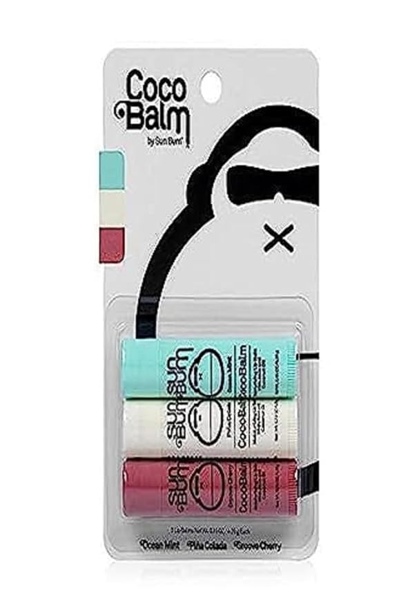 Sun Bum Cocobalm Lip Balm Variety Pack | Hydrating with Aloe | Hypoallergenic, Paraben Free, Silicone Free | 0.15oz Stick | 3 Flavor Variety Pack-VivaGrace Women