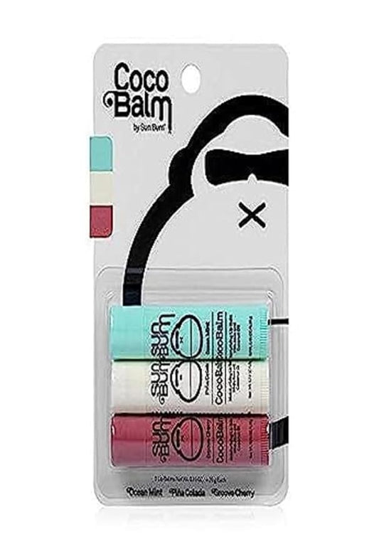 Sun Bum Cocobalm Lip Balm Variety Pack | Hydrating with Aloe | Hypoallergenic, Paraben Free, Silicone Free | 0.15oz Stick | 3 Flavor Variety Pack-VivaGrace Women