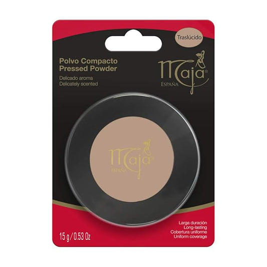 Traslucido Maja Pressed Powder| Delicately Scented Pressed Powder, Mirror and Tassel Compartment for Flawless Skin; 0.53 Ounces-VivaGrace Women