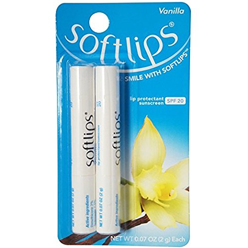 Softlips Lip Protectant/Sunscreen SPF 20, Value Pack, Vanilla 2 Each (Pack of 4)-VivaGrace Women