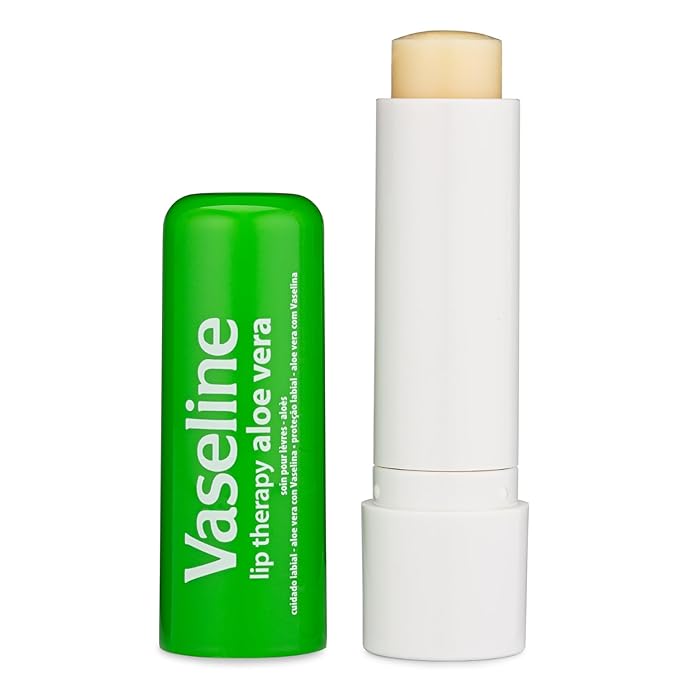 Vaseline Lip Therapy Aloe Fresh - Hydrating Lip Balm Pack, Vaseline Stick, Lip Moisturizer for Dry Lips, 0.16 Oz Each (Pack of 8)-VivaGrace Women