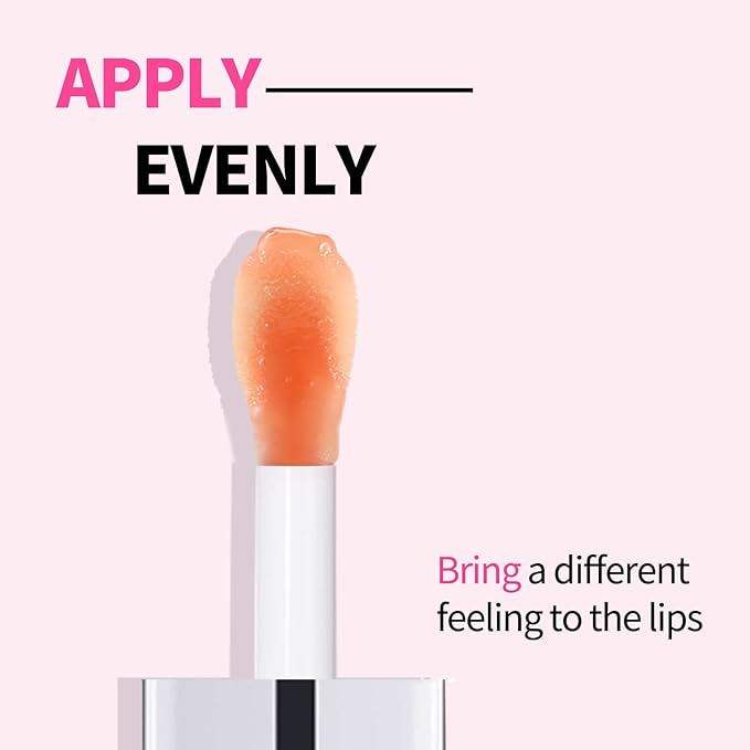 Boobeen Hydrating Lip Oil, Clear Lip Gloss Plumper, Lip Balm for Dry Cracked Lips,Long Lasting Lip Moisturizer Oil for Smoother Lip-VivaGrace Women