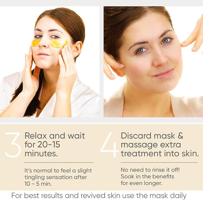 Gold Eye Mask Patches-VivaGrace Women