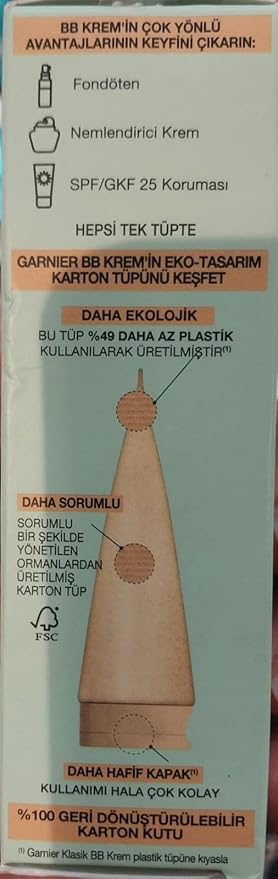 Garnier Skin Naturals Classic Hyaluronic Aloe All-in-1 BB Medium Cream, 50ml-VivaGrace Women