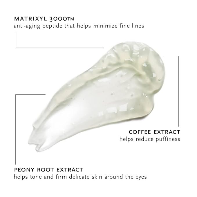 ARCONA Peptide Eye Serum - Coffee Extract Reduces Puffiness, Aloe + Lavender Soothe, Peptides Reduce Fine Lines + Wrinkles .3 oz. Made In The USA-VivaGrace Women