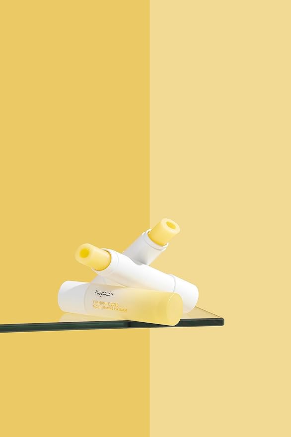 beplain Chamomile Intense Moisturizing Lip balm (0.13oz, 3.6g) | Dual core Lip moisturizer for dry, cracked, sensitive lips | Natural Daily Lip Care-VivaGrace Women