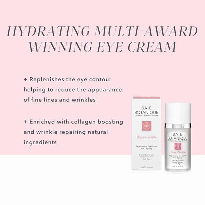 Baie Botanique Anti-Aging Eye Cream 15ml, Edelweiss Stem Cells, Low Molecular Hyaluronic Acid Multi Award Winning - 100% Natural, 70% Organic-VivaGrace Women