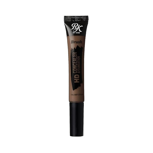 Ruby Kisses HD Concealer & Foundation Flawless Full Cover Brush Face Makeup (Dark Cocoa)-VivaGrace Women