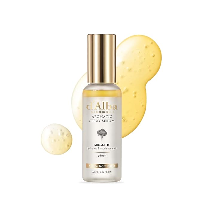 d'alba Piedmont Italian White Truffle First Aromatic Spray Serum, Fragrant VEGAN Glowy Antioxidant Face Mist, Deep Hydration Skin Firmness, Korean Skin Care (2.02 fl.oz)-VivaGrace Women